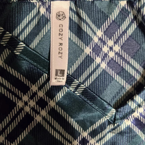 Cozy Rozy Plaid Soft Two Piece Pajama Set - Picture 3 of 6